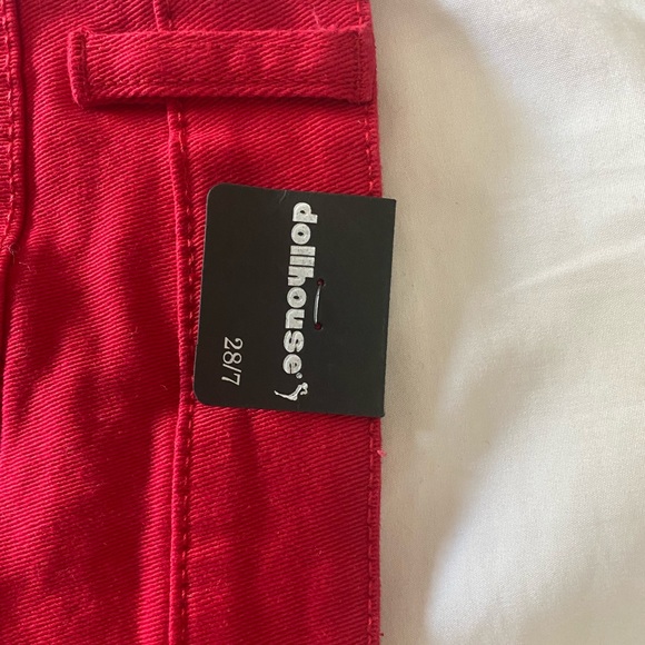 Dollhouse red denim skirt, with pockets, has never been worn and still has tags! - Picture 4 of 4